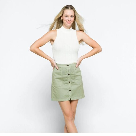 Vineyard Vines Women's Utility Cargo Skirt Size 4 Green Casual Neutral Classic - Picture 1 of 7